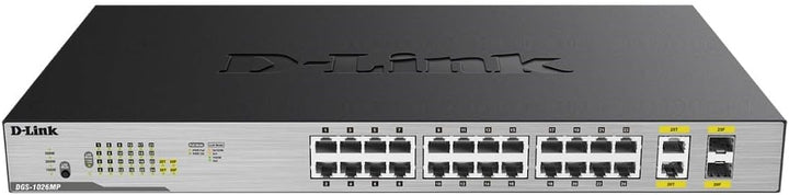 D-Link DGS-1026MP Layer2 PoE+ Gigabit Switch (26-Ports, davon 24 x 10/100/1000 Mbit/s PoE-Ports und