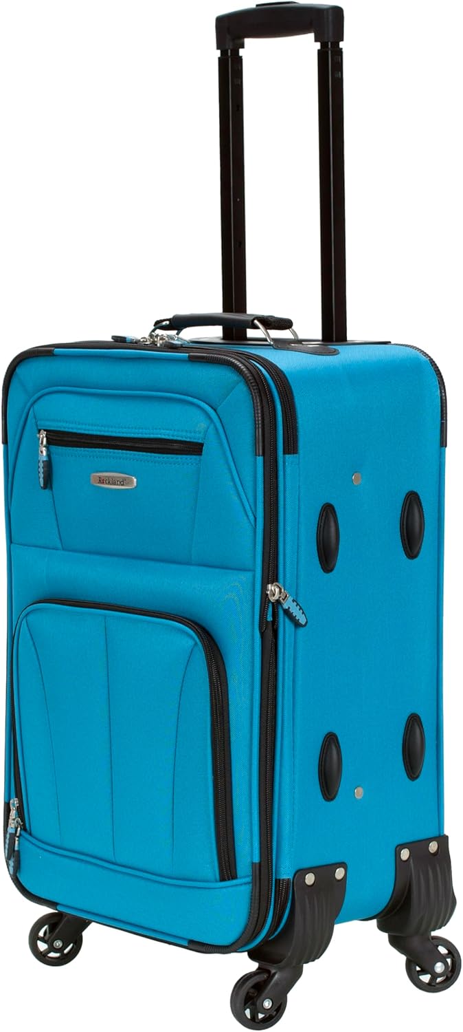 Rockland Pasadena Softside Spinner Rad Gepäck, türkis, Carry-On 20-Inch, Pasadena Softside Spinner W