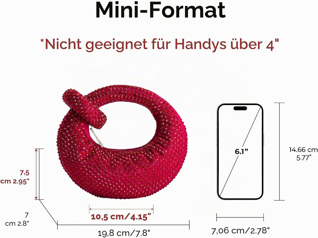 JW PEI Damen Abacus Tasche Rot, Rot