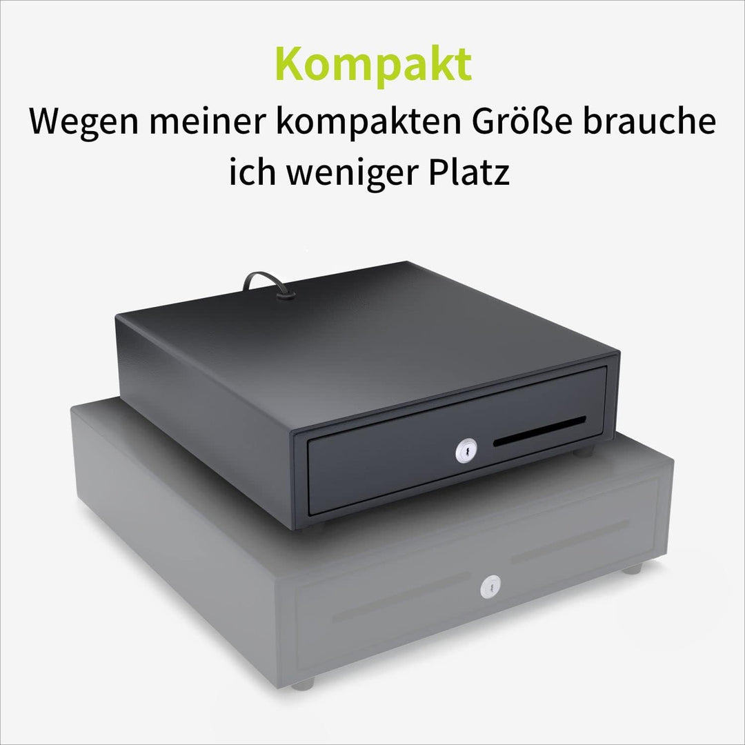 ACROPAQ Kassenschublade - Öffnung elektrisch mit RJ11 Anschluss, Kassenlade 33 x 33 cm, Unterbau gee