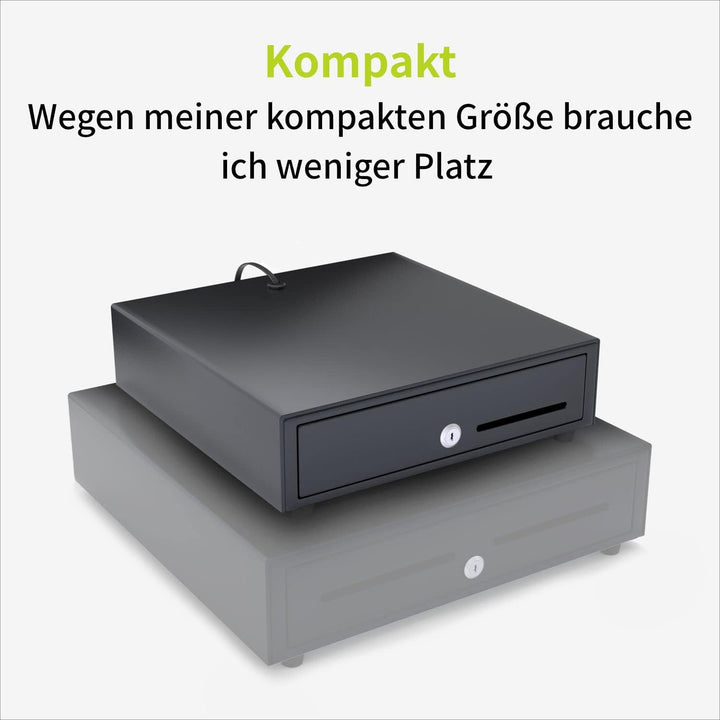 ACROPAQ Kassenschublade - Öffnung elektrisch mit RJ11 Anschluss, Kassenlade 33 x 33 cm, Unterbau gee