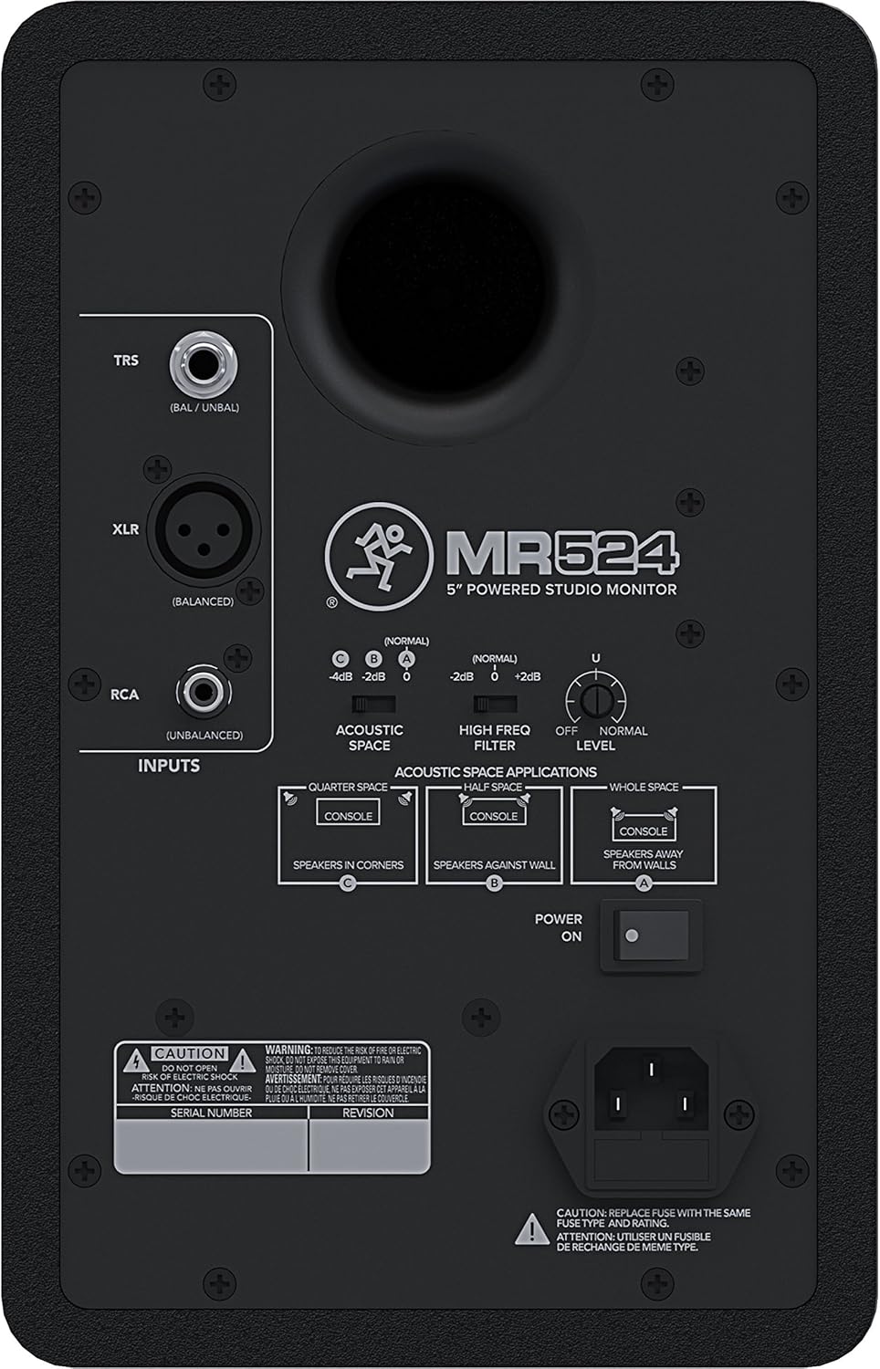 Mackie MR524 5.25” Powered Studio Monitor, Schwarz