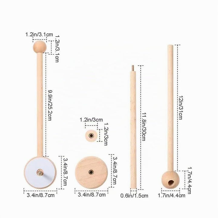 PandaEar Mobile Halterung aus Holz für Babybett &amp; Wickeltisch – Mobile Arm aus Buchenholz mit rutsch