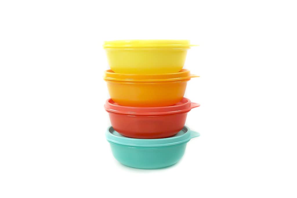 Tupperware Kühlschrank Hit-Parade 300 ml rot + türkis + orange +gelb Hitparade Mini 37138