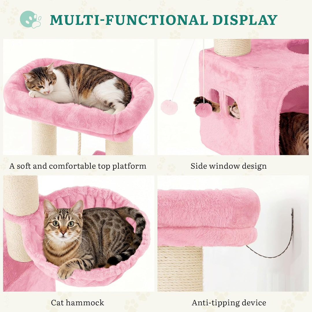 YITAHOME Kratzbaum, Katzenkratzbaum, für Grosse Katze, Katzenbaum, Katzenbürsten, 11 cm Dicke Stämme
