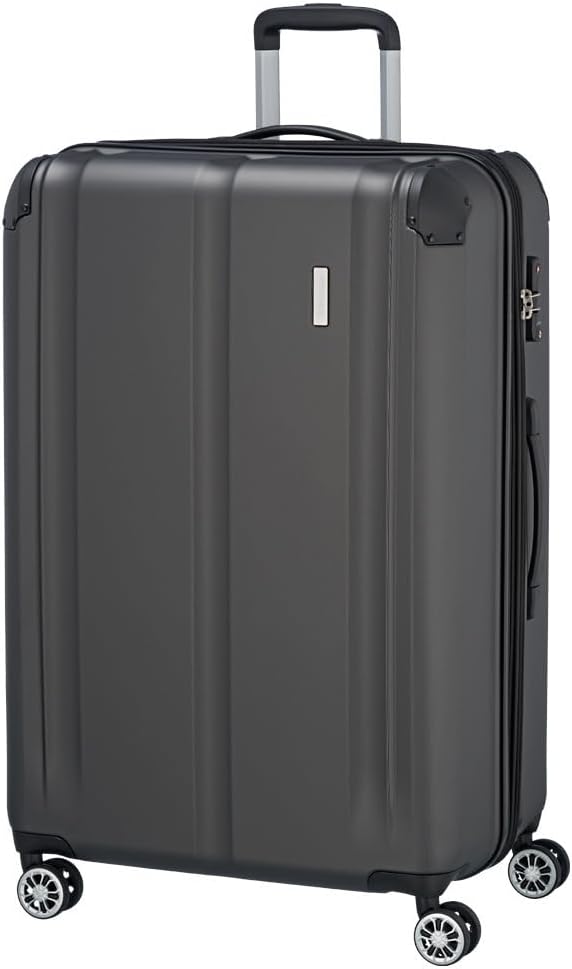 Travelite Hartschalenkoffer gross, erweiterbar, 4 Rollen, City, Trolley mit kratzfester Oberfläche,