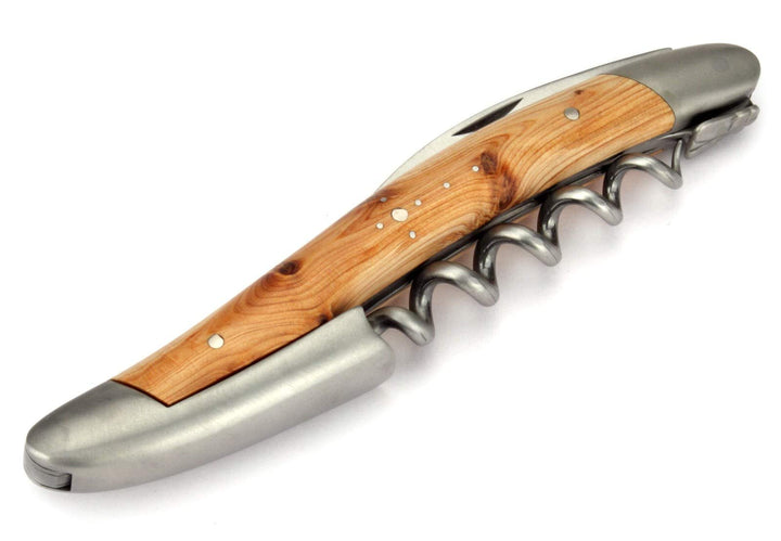 Forge de Laguiole Kellnermesser Sommelierbesteck - Griff Wacholder - Edelstahl matt