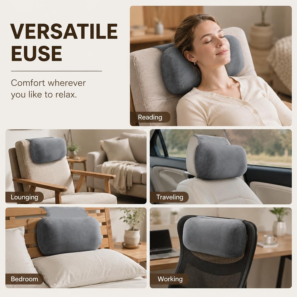 Kopfkissen für Liegestuhl, Nackenkissen, Nackenrolle, Nackenrolle Kissen | Ergonomisches, Memory Foa