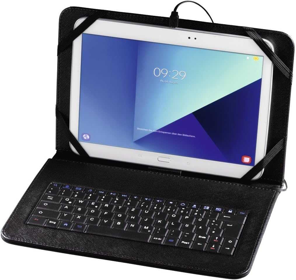 Hama Tablet-Tasche mit integrierter Tastatur (Case passend für Lenovo, Medion, TrekStor uvm, für OTG