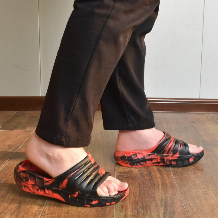 KuaiLu Recovery Sandalen Herren mit Bequeme Plantarfasziitis Arch Support, Orthopädische Männer Leic