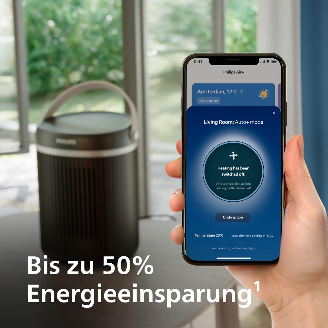 Philips 3000 Series Energy Efficient Connected Fan Heater 2000W, bis zu 50% Energieeinsparung mit Ec