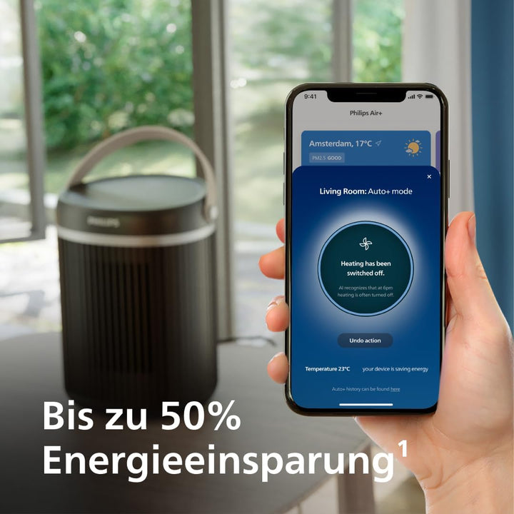 Philips 3000 Series Energy Efficient Connected Fan Heater 2000W, bis zu 50% Energieeinsparung mit Ec