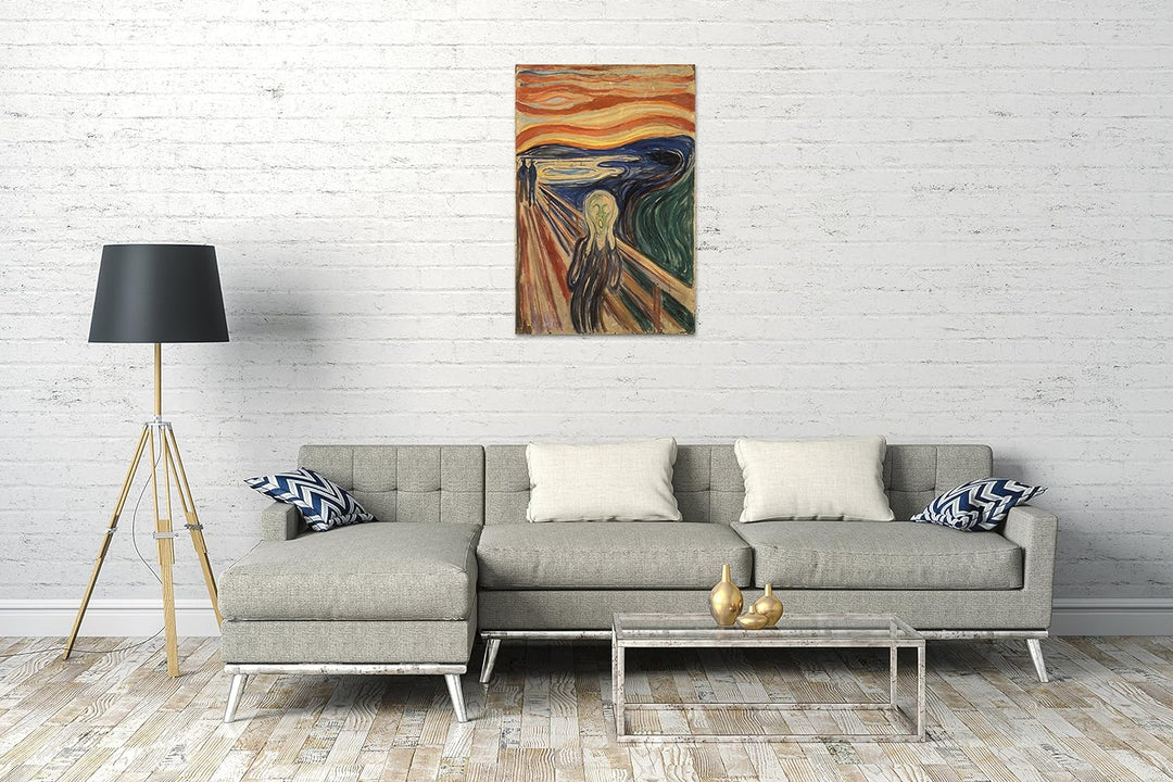 Printed Paintings Leinwand (60x80cm): Edward Munch - Der Schrei (1910) 60x80 cm, 60x80 cm