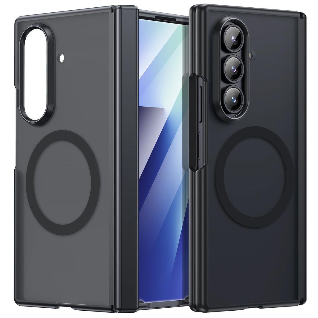 für Samsung Galaxy Z Fold 7 Transparente Hülle: Kompatibel mit MagSafe, TPU Stossfest Scharnierschut