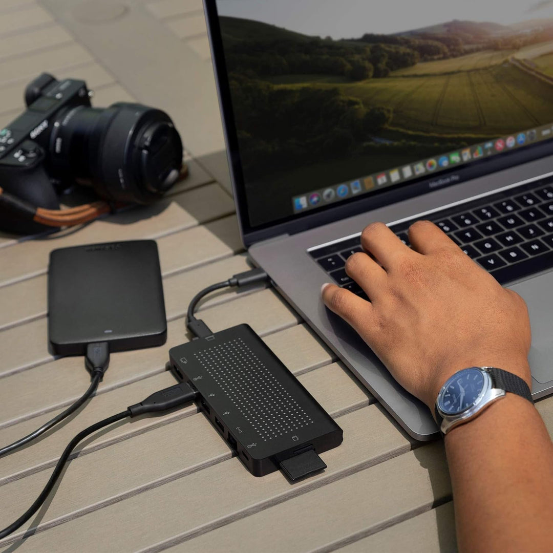 Twelve South 2892 Staygo | USB-C Hub für Typ C MacBooks, Laptops und iPad Pro, mit 1m Desktop-Kabel
