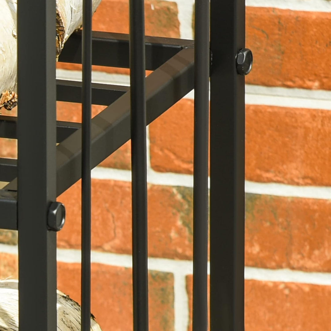 Outsunny kaminholzregal Kaminholzständer Brennholzregal mit 4 zusätzlichen Brennholzwerkzeugen Kamin