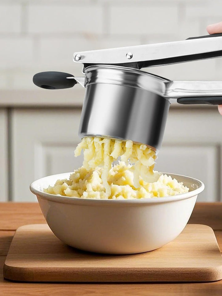 Kartoffelpresse aus robustem Edelstahl, Kartoffelstampfer und -presse für Kartoffelpüree, Küchenhelf