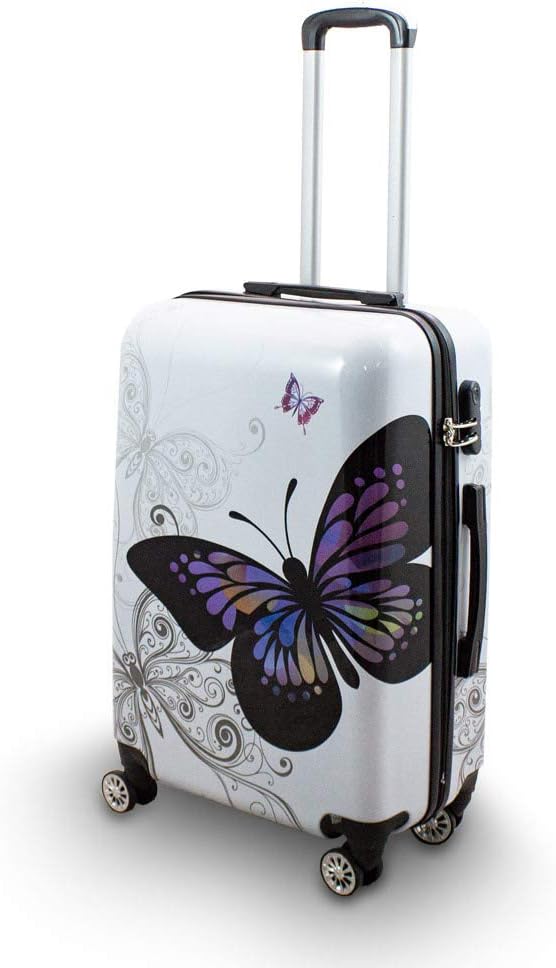 Berwin® Design Koffer Reisekoffer Trolley Hartschalenkoffer Polycarbonat mit 4 Rollen als Set (Butte