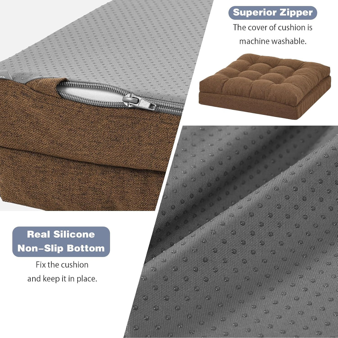 GOFORIT Sitzerhöhung für Ältere 50x50x12cm, Exklusives Zweilagiges Memory-Schaum Sitzkissen mit Star