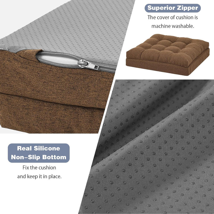 GOFORIT Sitzerhöhung für Ältere 50x50x12cm, Exklusives Zweilagiges Memory-Schaum Sitzkissen mit Star