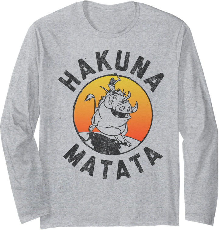Disney Lion King Timon & Pumba Hakuna Matata Lifestyle Langarmshirt