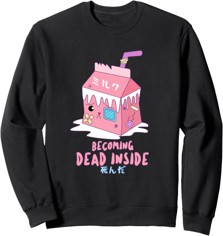 Dead Inside - Japanese Aesthetic Milk Pastel Goth Harajuku Sweatshirt