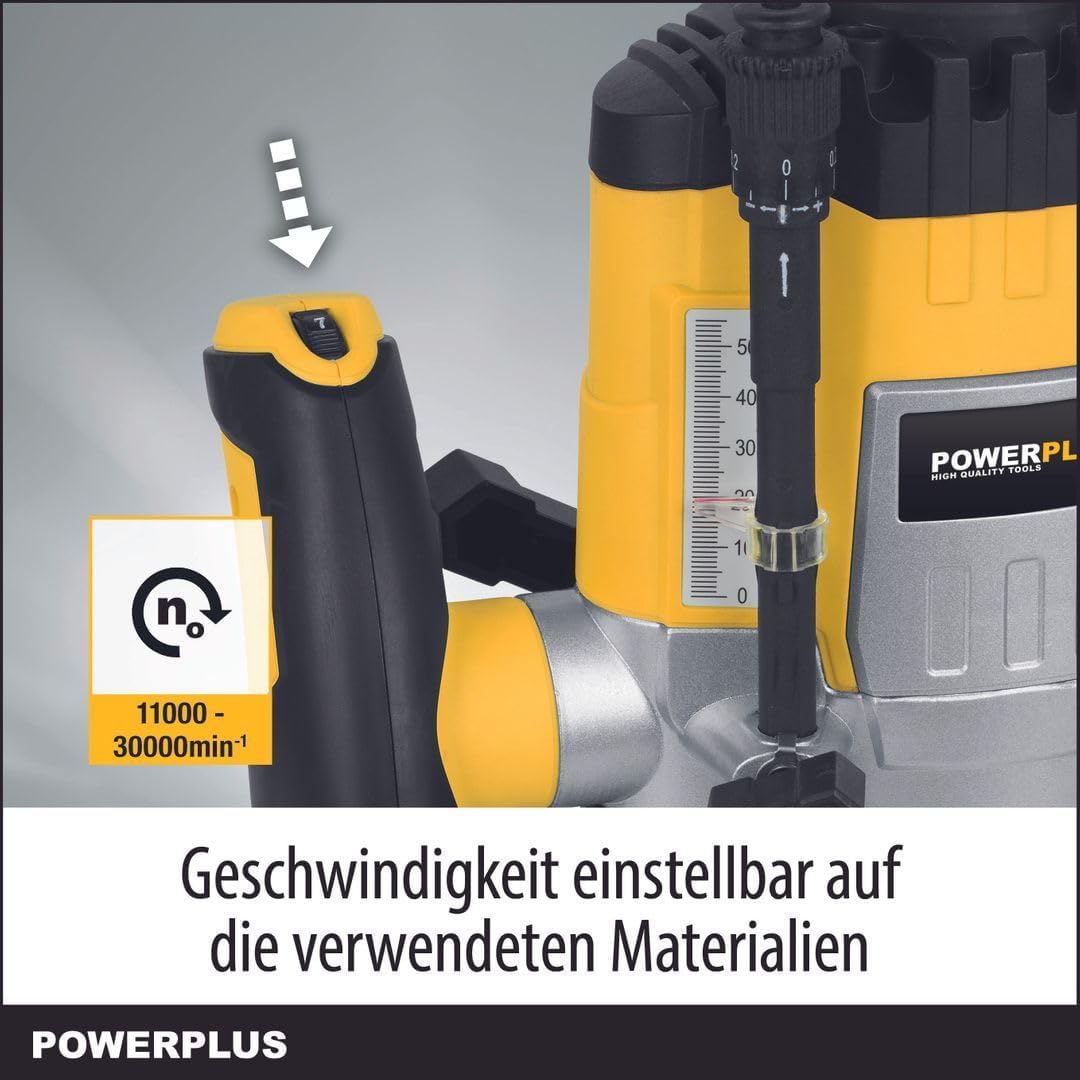 POWERPLUS POWX0910 - Fresadora 1200w + 6 fresas