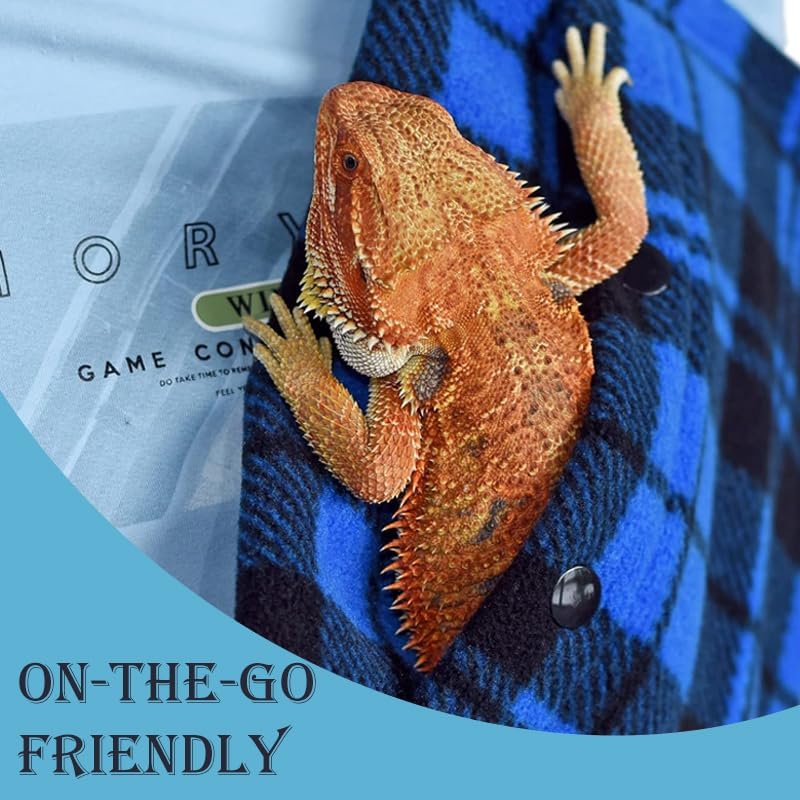 Tragetasche für Kleintiere, kleine Tiertasche für Bartagamen, Eidechsen und Reptilien, mit verstellb