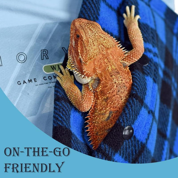 Tragetasche für Kleintiere, kleine Tiertasche für Bartagamen, Eidechsen und Reptilien, mit verstellb