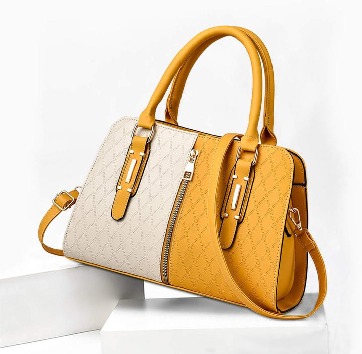 NICOLE &amp; DORIS Schultertasche Damen Mode PU Leder Schick Shopper Handtasche Umhängetasche Tote Handt