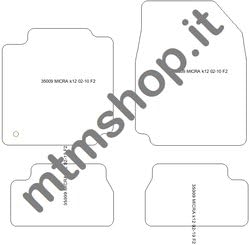 MDM fussmatten für Nissan Micra (K12) ab 2002-2010 Passform wie Original aus Velours, Automatten mit