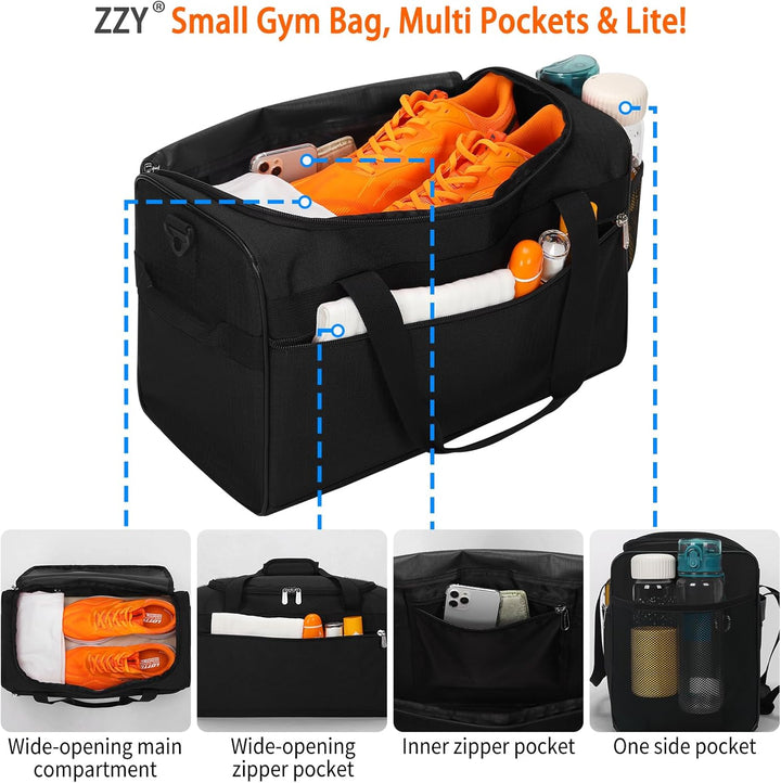 ZZY 20L Sporttasche Klein, Trainingstasche Gym Bag 40x20x25cm, Kleine Fitnesstasche & Weekender für