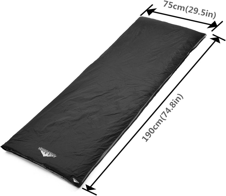 Agemore Schlafsack Leichte 3 Saison Schlafsack Hülse Form Mit Kapuze für Camping Wandern Trekking li
