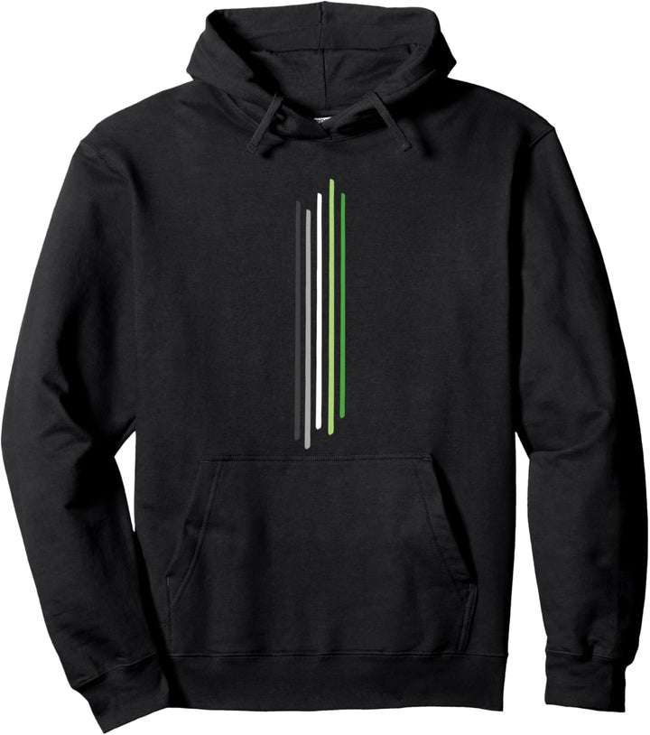 Subtle Aromantic Pride, Aro Flag, Pride Month Pullover Hoodie