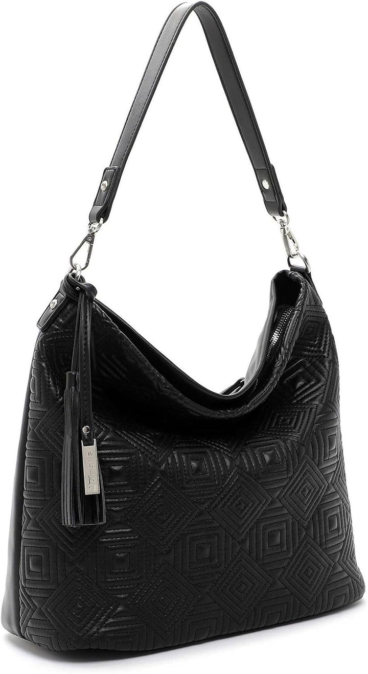 Tamaris Beutel Merle 32723 Damen Handtaschen Ornament Einheitsgrösse Black 100, Einheitsgrösse Black