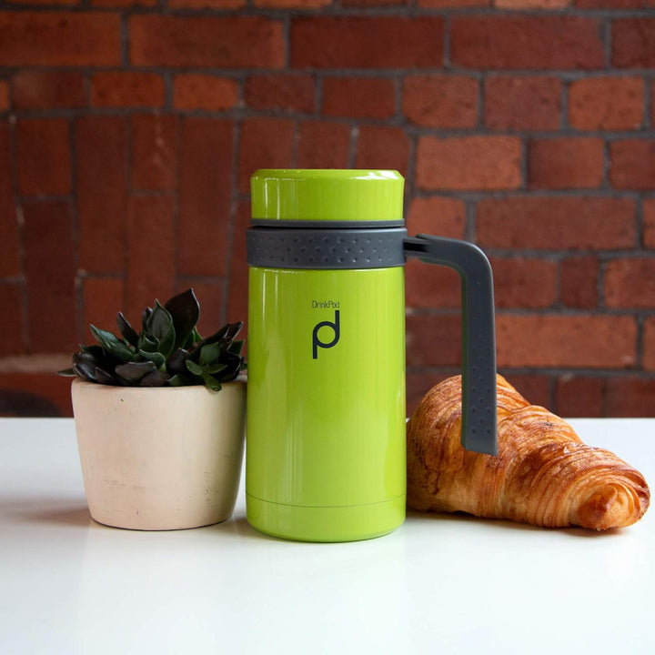 DrinkPod Pioneer auslaufsichere Vakuum-Isolierflasche, Thermostasse, Fläschchen, Edelstahl, 0,45 Lit