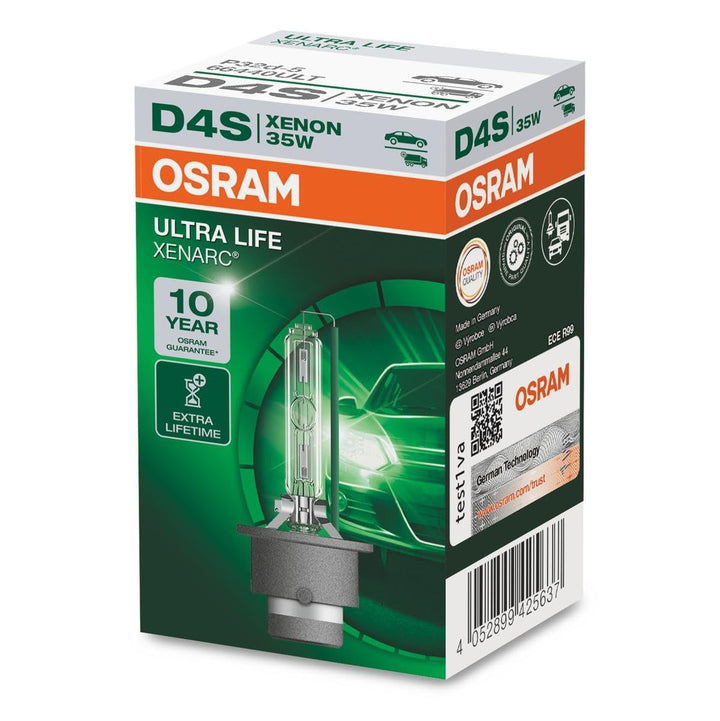 Osram XENARC ULTRA LIFE D4S HID Xenon-Brenner, Entladungslampe, 66440ULT, Faltschachtel (1 Stück) UL
