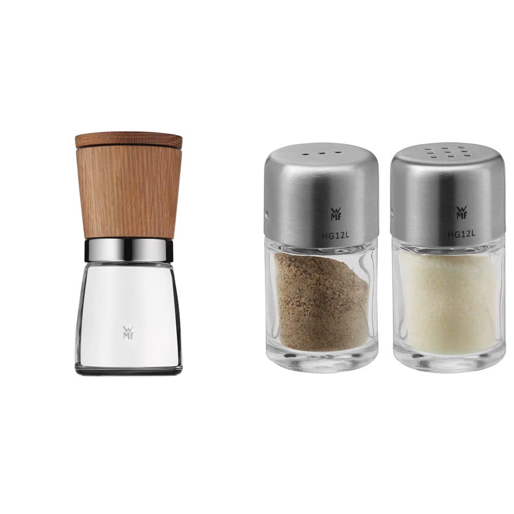 WMF Ceramill Nature Salz und Pfeffer Mühle, unbefüllt, für Salz, Pfeffer, Chilli, Salzmühle, Pfeffer