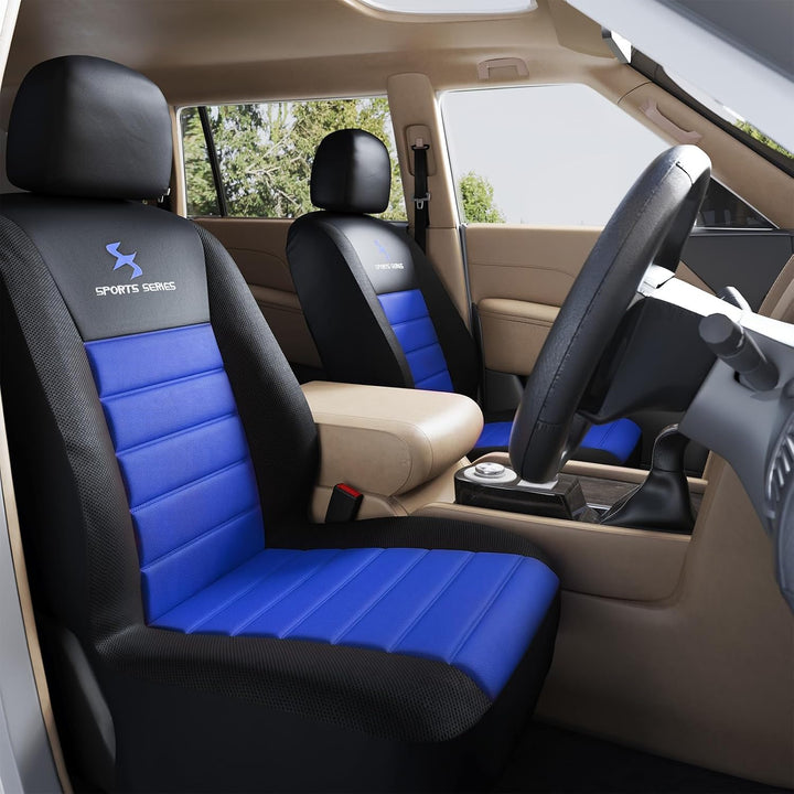 WOLTU AS7256-2 2er Sitzbezüge Auto Einzelsitzbezug universal Grösse, Komplettset, blau, Blau