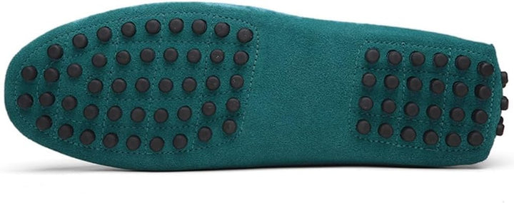 Herren Wildleder Penny Loafers Gemütlich Fahrende Schuhe Mokassin Slippers 43 EU Himmelblau, 43 EU H