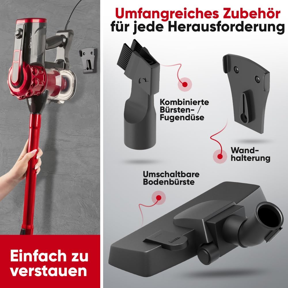 Clatronic® 2in1 Staubsauger und Handstaubsauger mit 6,8m Kabel | Starke Saugleistung | für Auto und