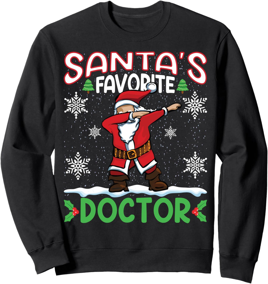 Dab Santa's Favorite Doctor Christmas Santa Dabbing Sweatshirt