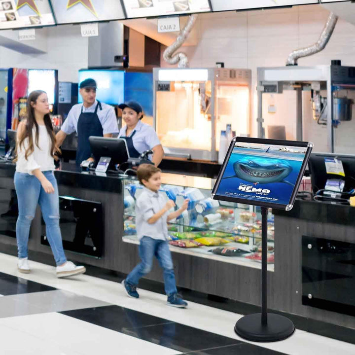 GOPLUS Infoständer Höhenverstellbar, Plakatständer Drehbar, Informationsständer DIN A3/A4, Präsentat