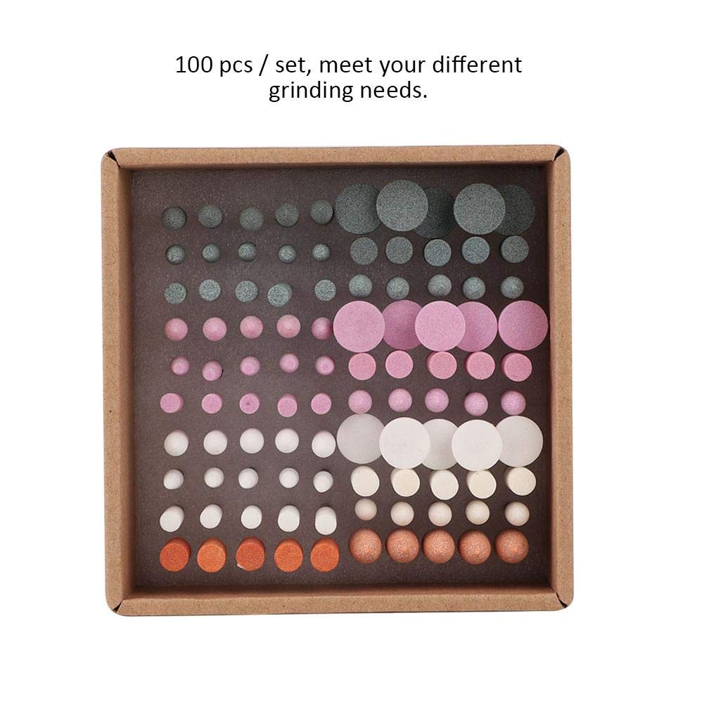 100Pcs Schleifkörper Schleifkopf, Nagelfräser Bits, Berufsnagel Bohrer Stellten Maniküre Pediküre Na