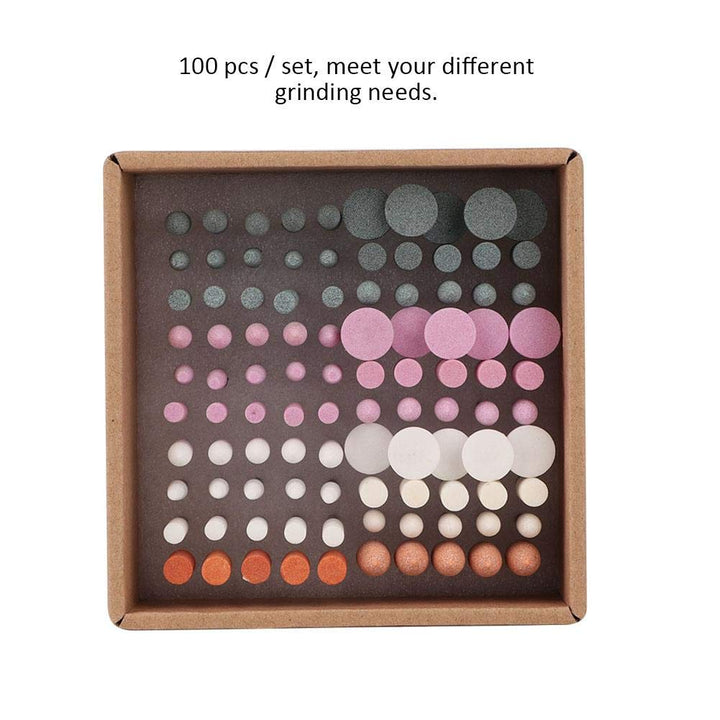100Pcs Schleifkörper Schleifkopf, Nagelfräser Bits, Berufsnagel Bohrer Stellten Maniküre Pediküre Na