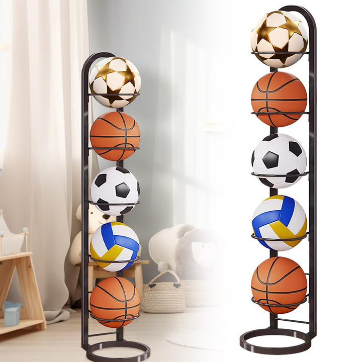 Stufiger Ballständer, Vertical Ballregal Fussball Ständer, Abnehmbares Standing Rack Halter, Ball Au