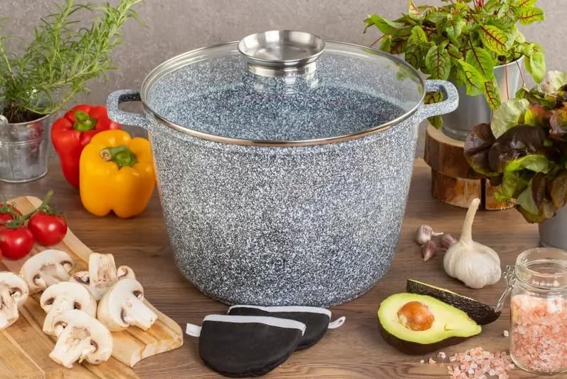 Zilner Töpfe und Pfannen Set - Topfset 17-teilig - Marmorbeschichtung und Keramikbeschichtung - mit