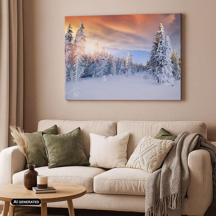 Bilder auf Leinwand 100x70cm Leinwandbild Abenteuer alpen winter schnee Gross Wanddeko Bild Schlafzi