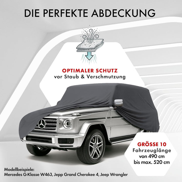 WALSER Abdeckung Auto Indoor Stretch, Autoabdeckung Winter, staubdichte Autogarage Abdeckung, Autopl