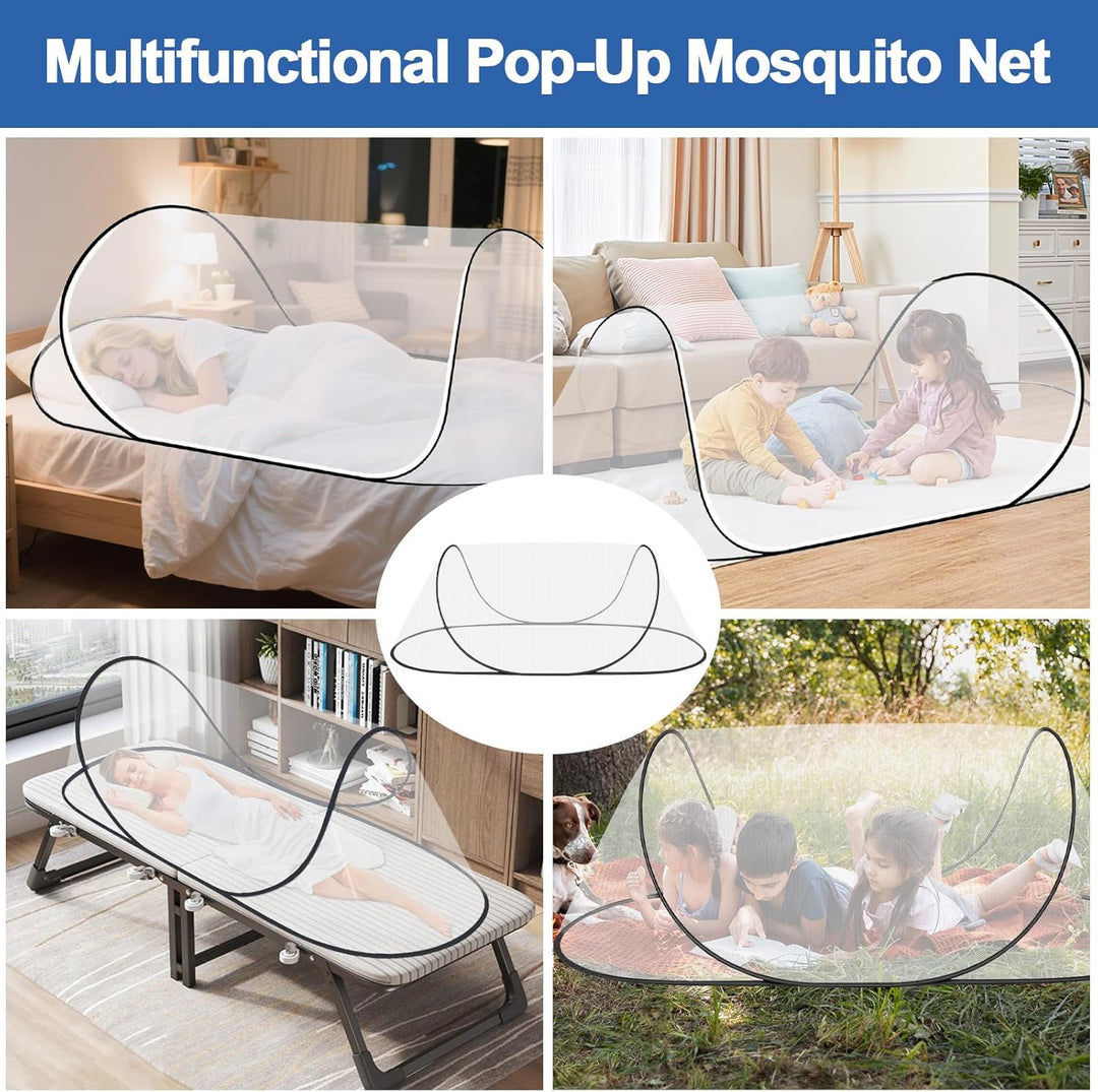 Moskitonetz Pop Up, 200 x 80 x 56 cm Faltbares Mückennetz, Tragbares Campingzelt, Familien Moskitone